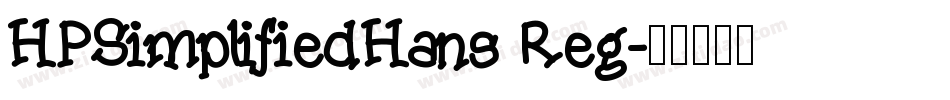 HPSimplifiedHans Reg字体转换
